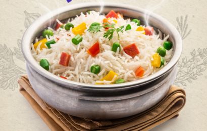 Arroz de forno colorido